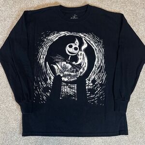 Nightmare Before Christmas T-Shirt XS Tim Burton Disney Long Sleeve Spooky